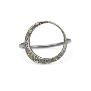 Silver Mahina Crescent Moon Ring