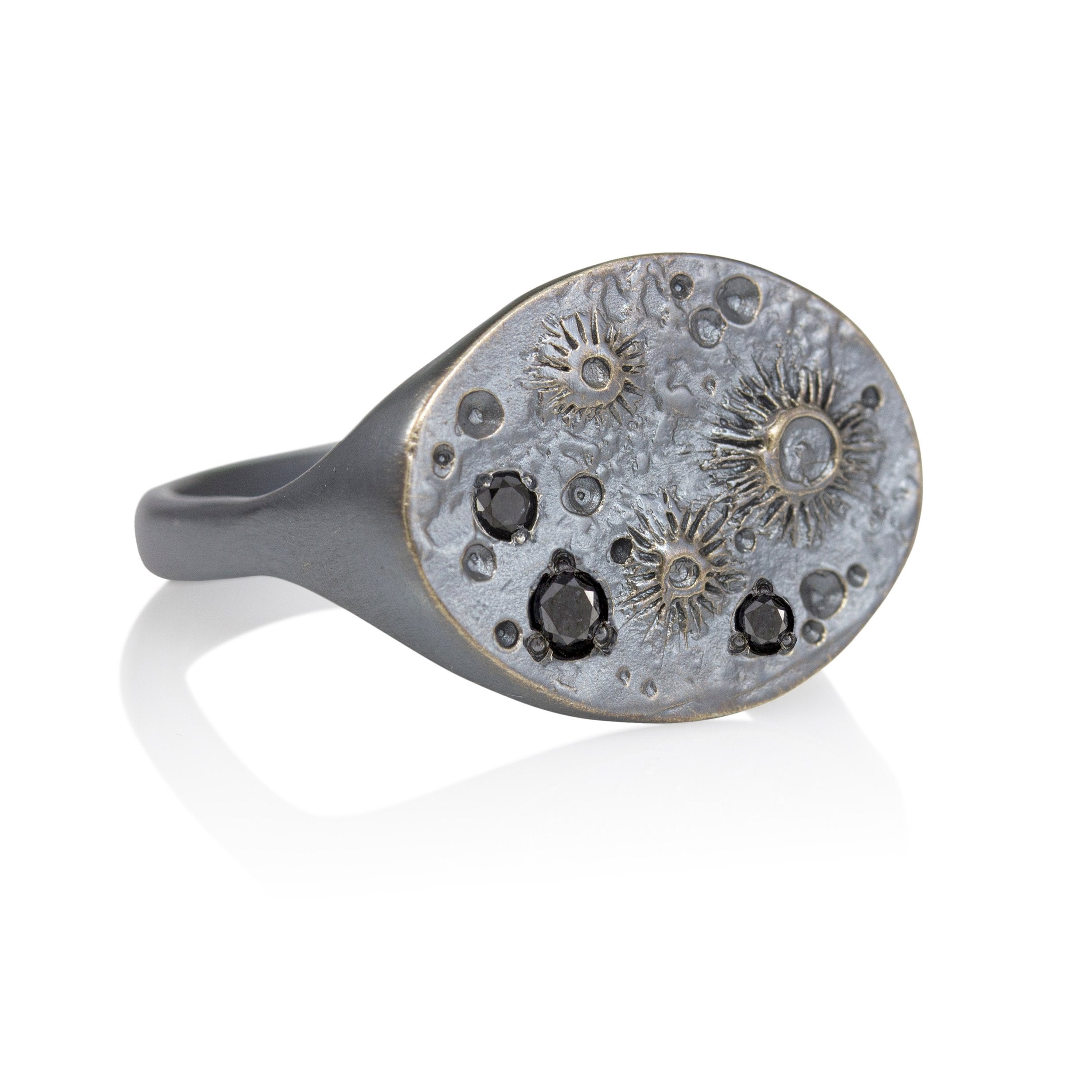 Oval Moon Signet Ring