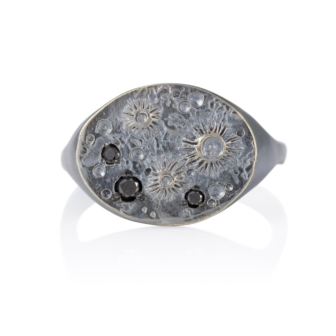 Oval Moon Signet Ring