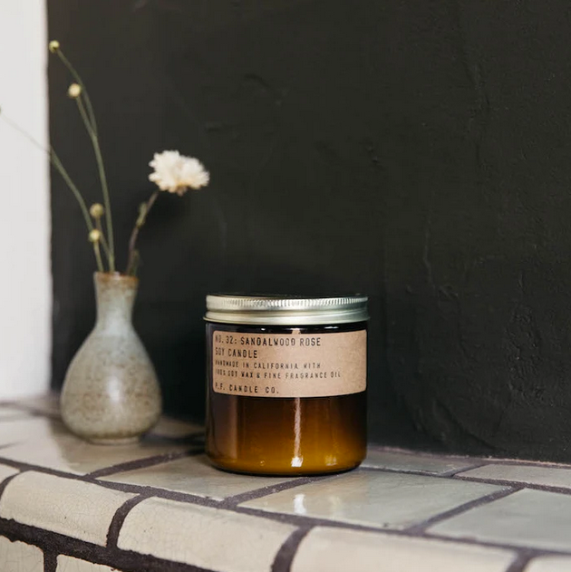 Sandalwood Rose Soy Candle - KESTREL