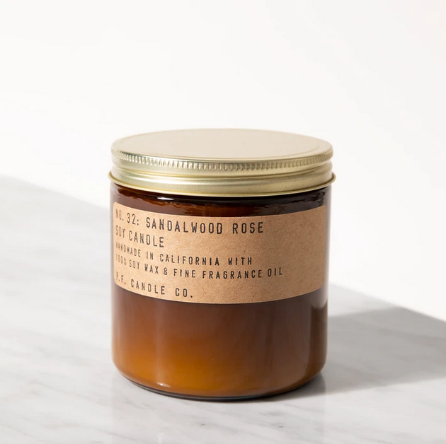 Sandalwood Rose Soy Candle - KESTREL