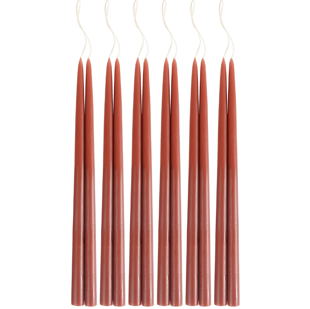 12" Taper Candles - Clay - KESTREL