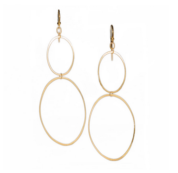 Long Double Ellipse Earrings