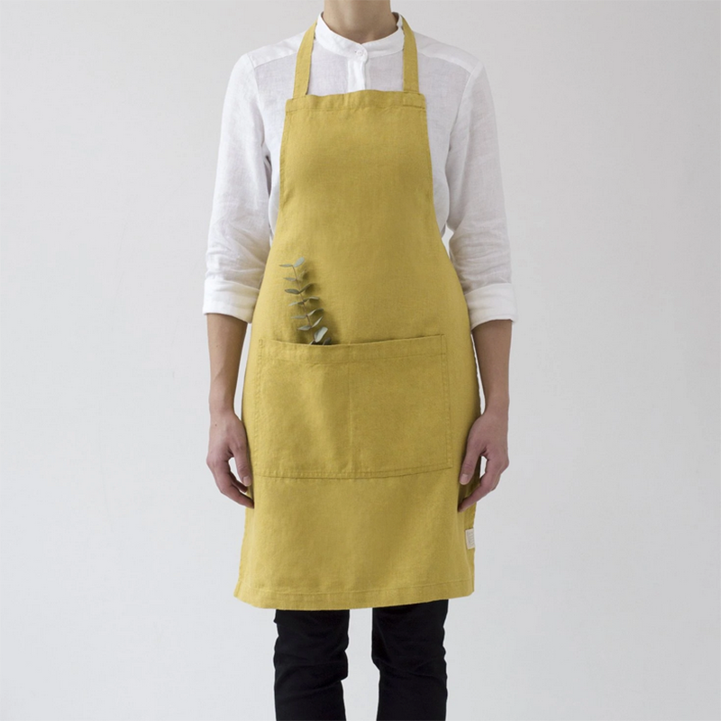 Linen Tales Daily Apron (Lemon Curry)