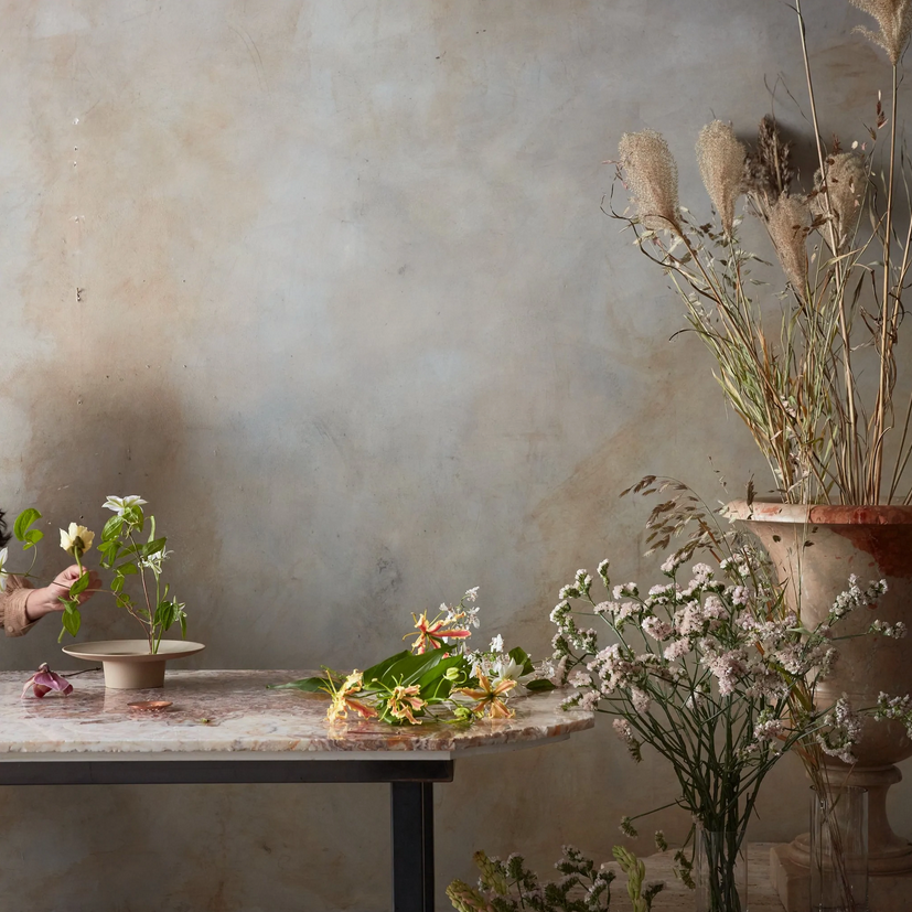 Copper Flower Frog Set