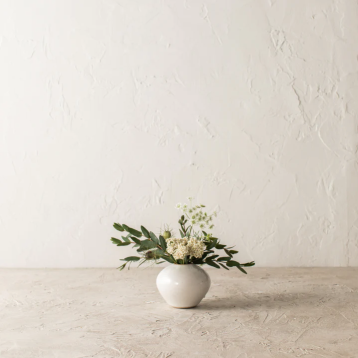 Bud Vase 4" - White Stoneware