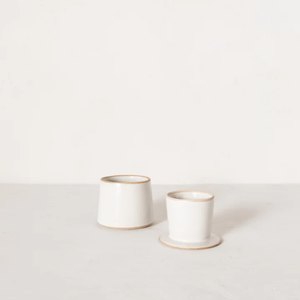 Minimal Ceramic Butter Keeper - White Stoneware