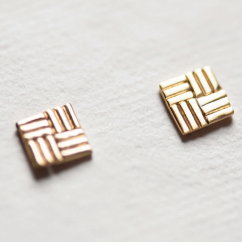 Square Basket Weave Stud