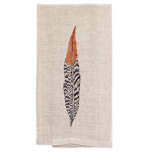 Pheasant Feather Tea Towel - KESTREL