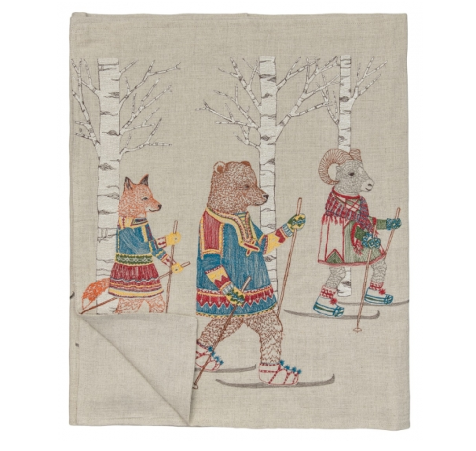 Cross Country Skiers Table Runner - KESTREL