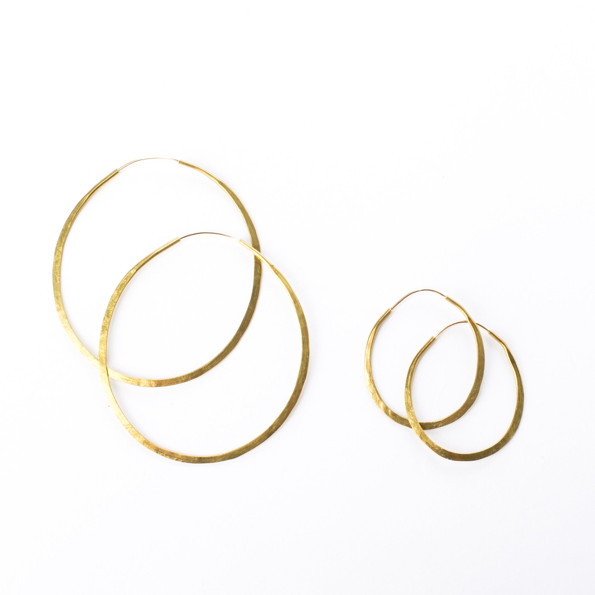 Brass Circle Hoops - KESTREL