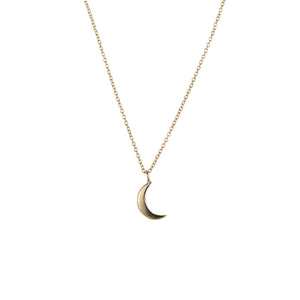 14K Crescent Moon Necklace - KESTREL