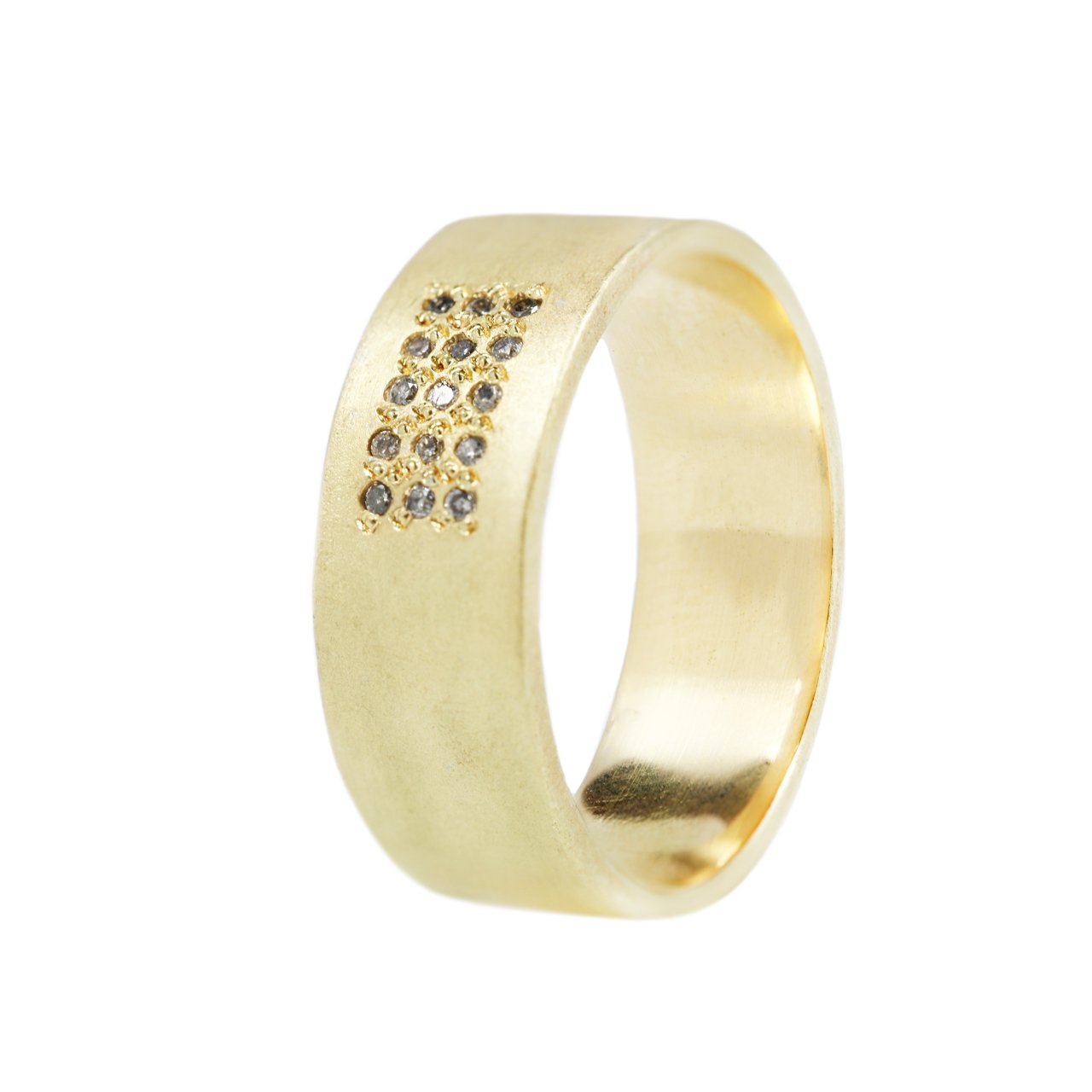 18K Diamond Matrix Band - KESTREL