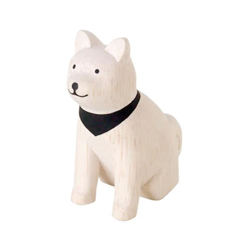 Tiny Wooden Akita Dog