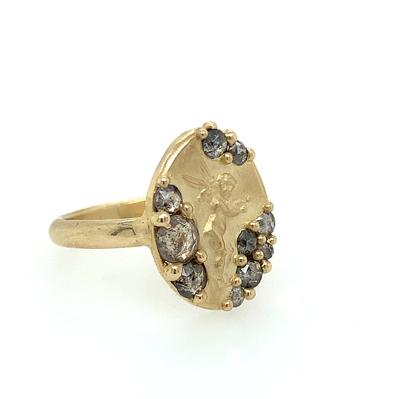 Angel Raincloud Signet Ring