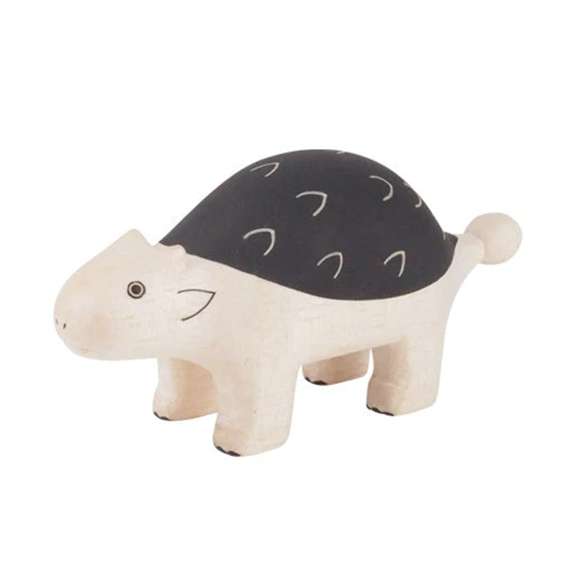 Tiny Wooden Dino Ankylosaurus