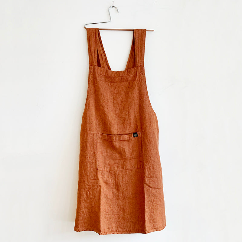 Haomy Pinafore Apron  Brick