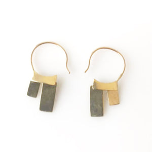 Brass Bambu Hug Earrings - KESTREL