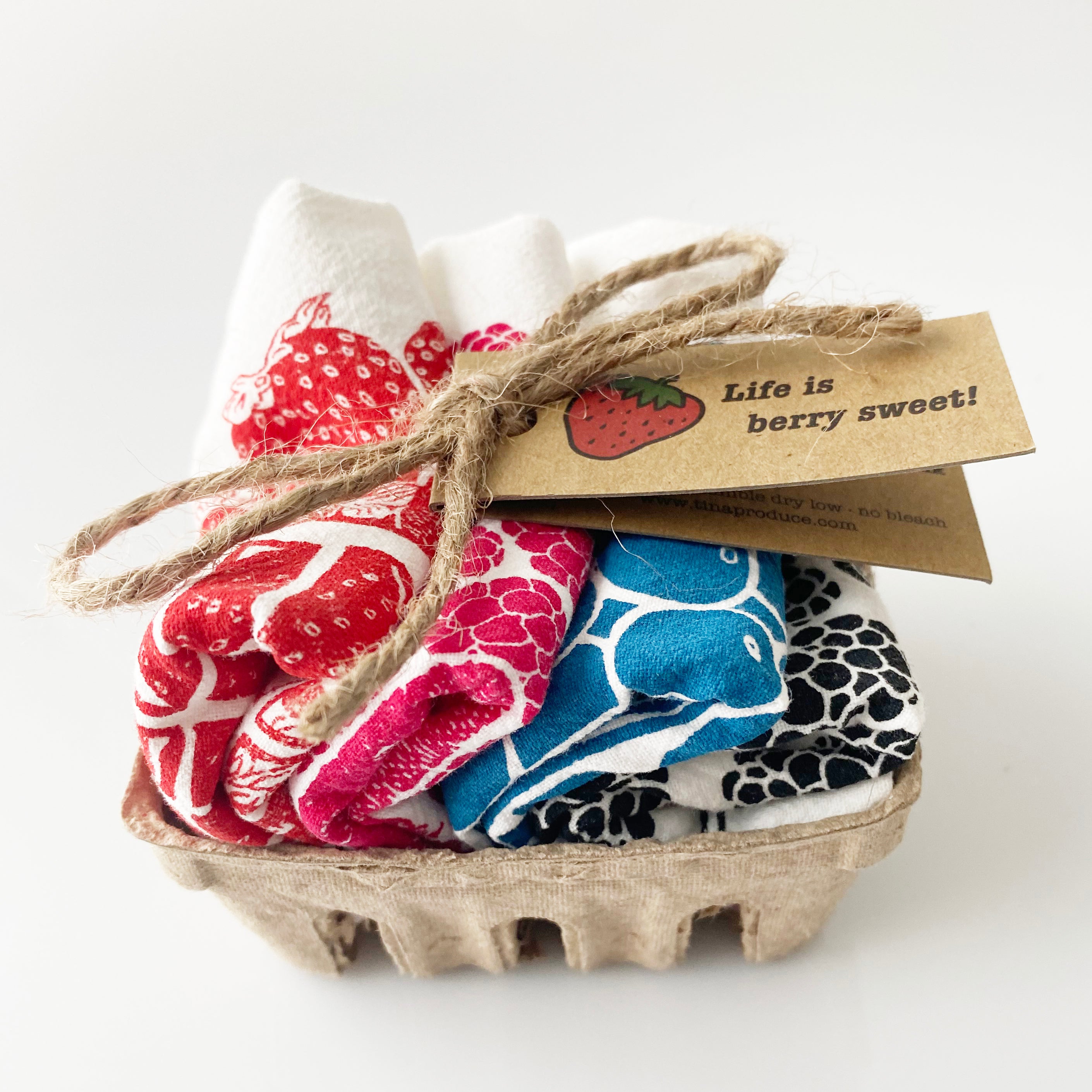 Mixed Berry Basket Napkin Set