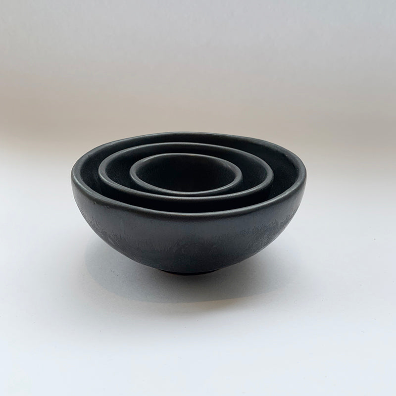 Ceramic Nesting Bowls (Black)