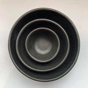 Ceramic Nesting Bowls (Black)