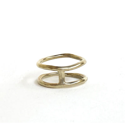 Brass Twins Ring