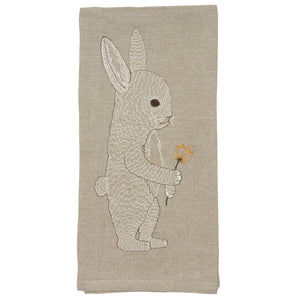 Bunny Tulip Tea Towel