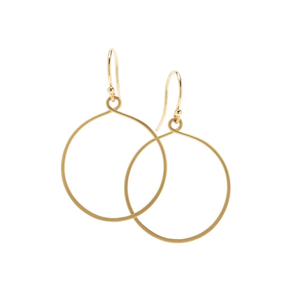 14K Round Keyhole "Hoop" Earrings - KESTREL