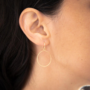 14K Round Keyhole "Hoop" Earrings - KESTREL