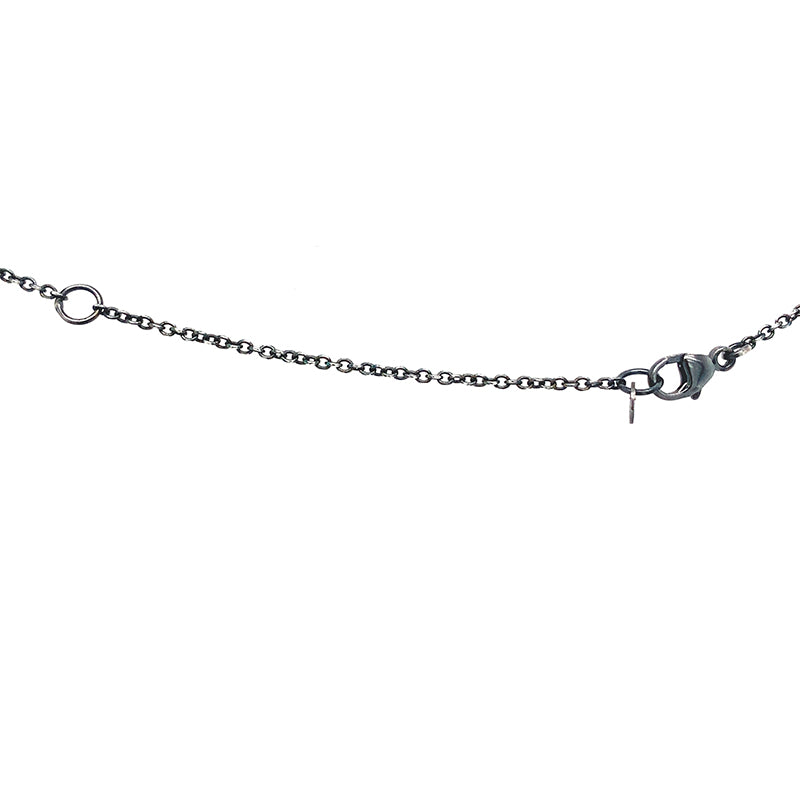 Teardrop Aquamarine Fold Necklace (ox/24k)