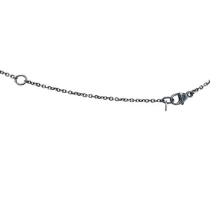 Teardrop Aquamarine Fold Necklace (ox/24k)
