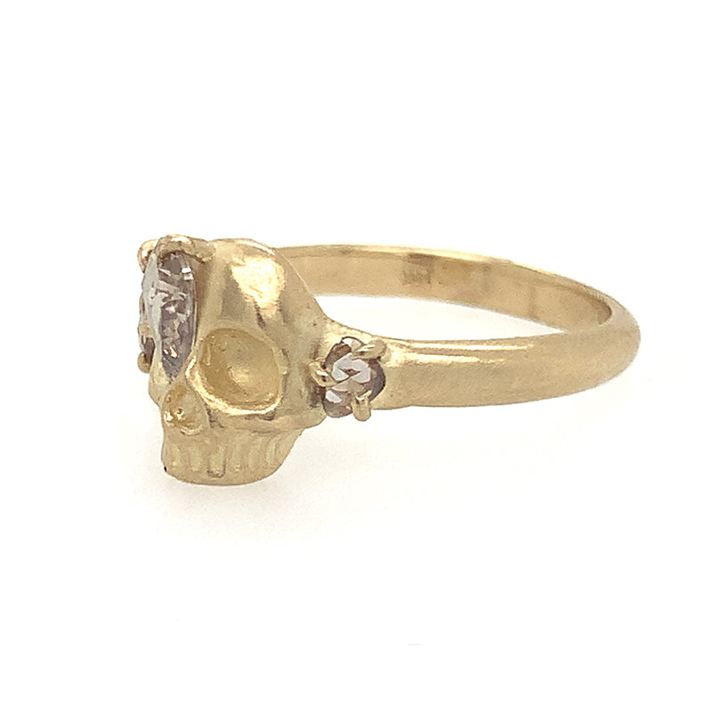 14k Champagne Mind's Eye Skull Ring