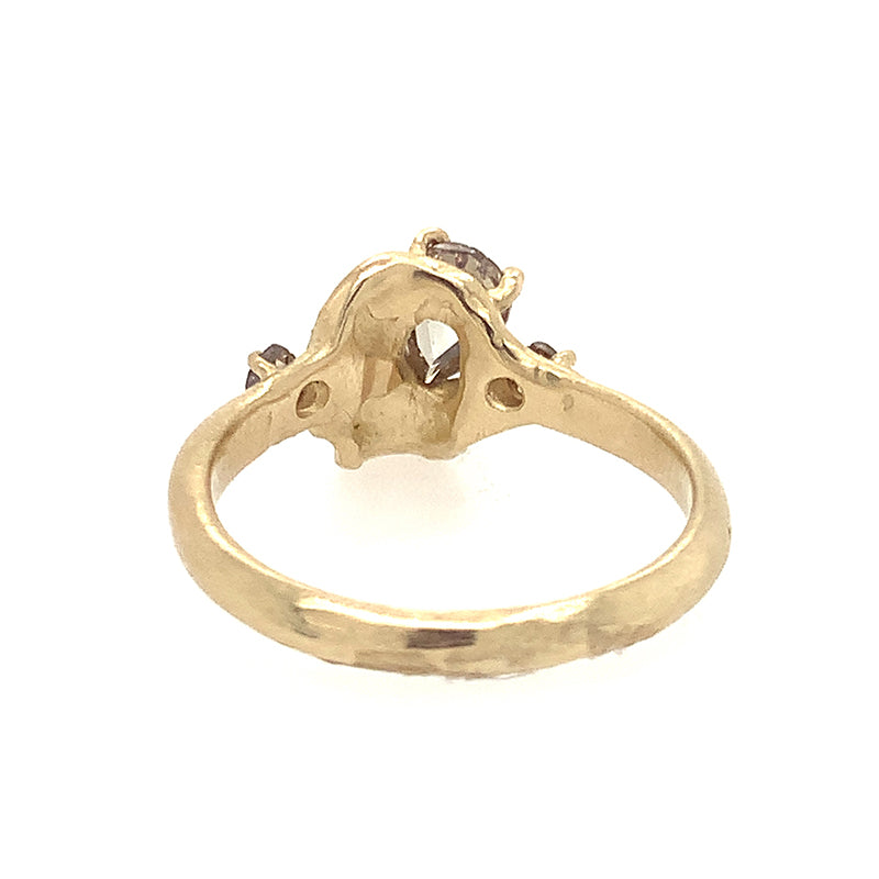14k Champagne Mind's Eye Skull Ring