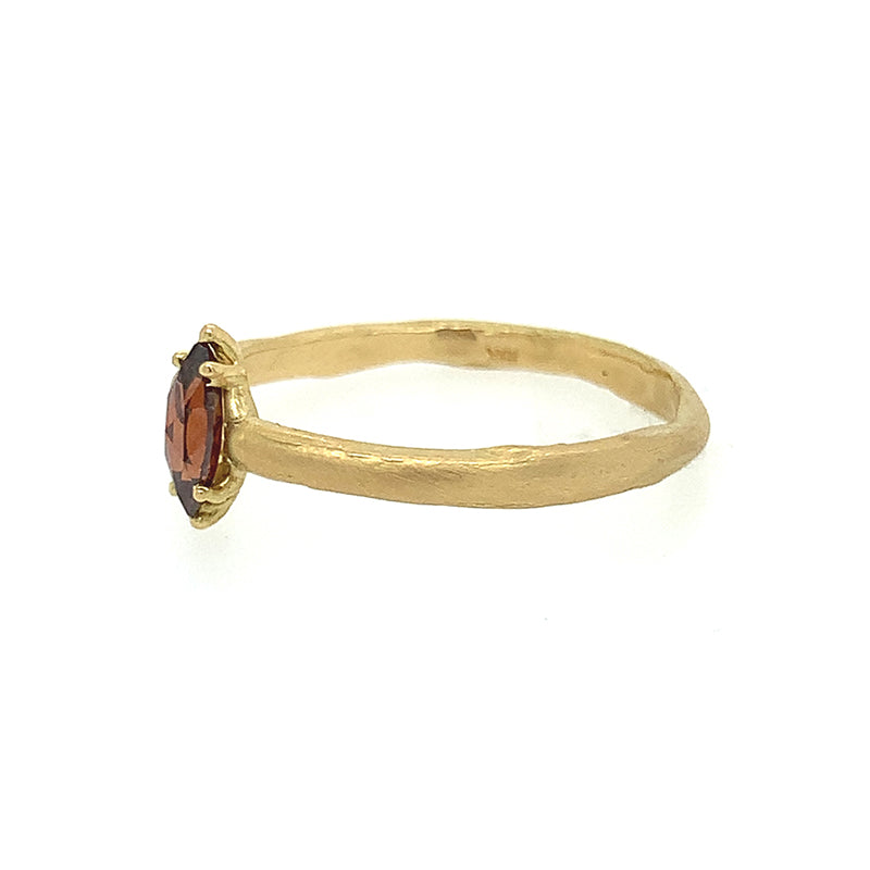 Cognac Diamond Marquise Solitaire Ring