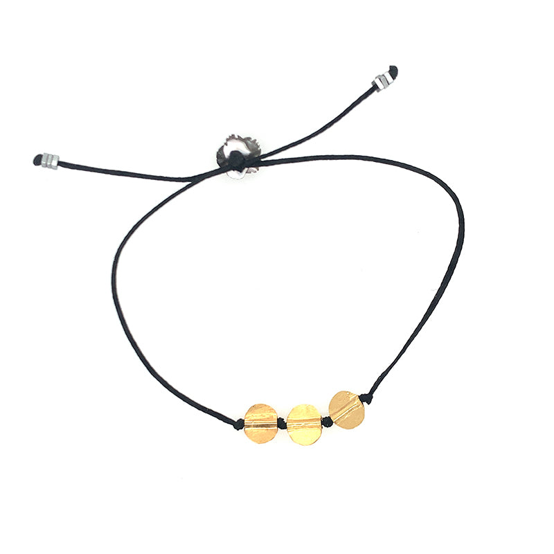 5 Coin Bracelet on Black