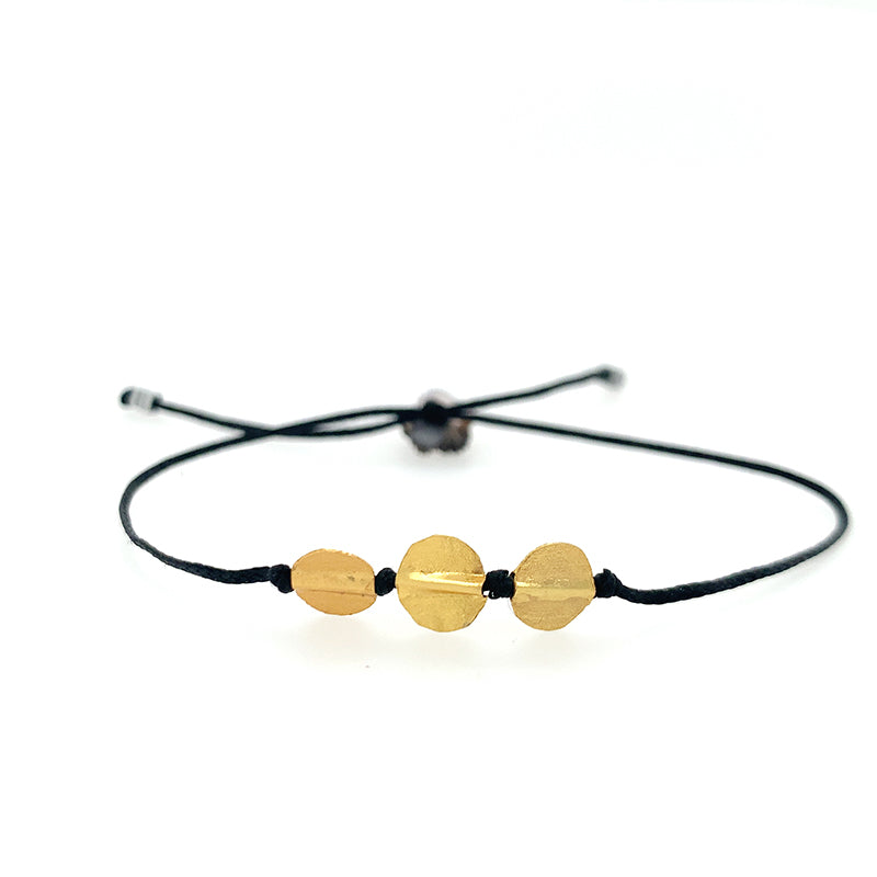5 Coin Bracelet on Black