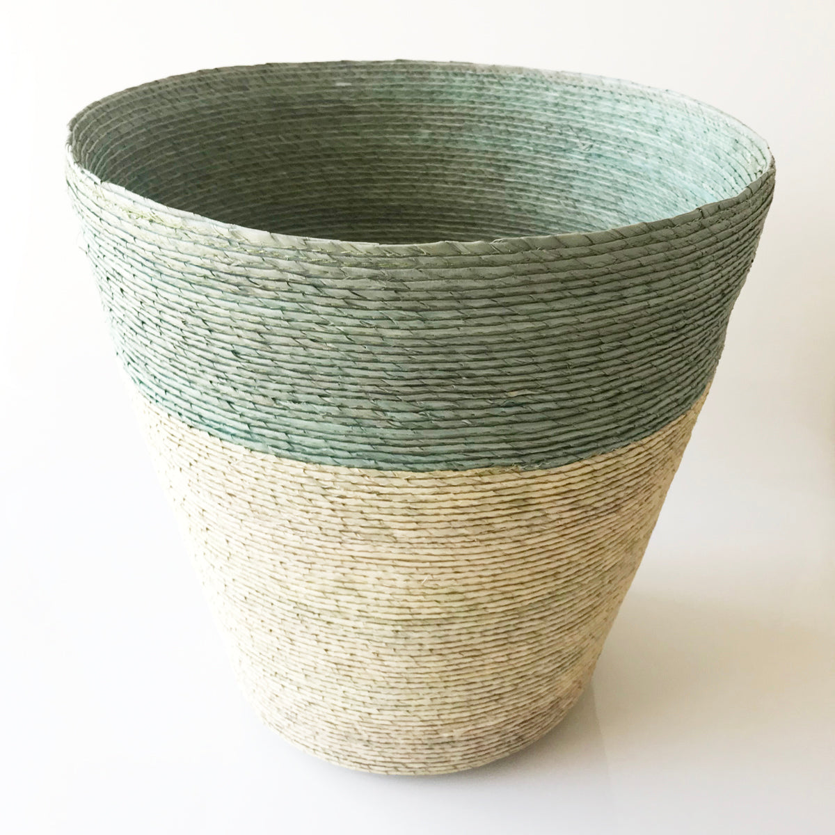 Conical Basket - Agave Stripe + Inside - KESTREL