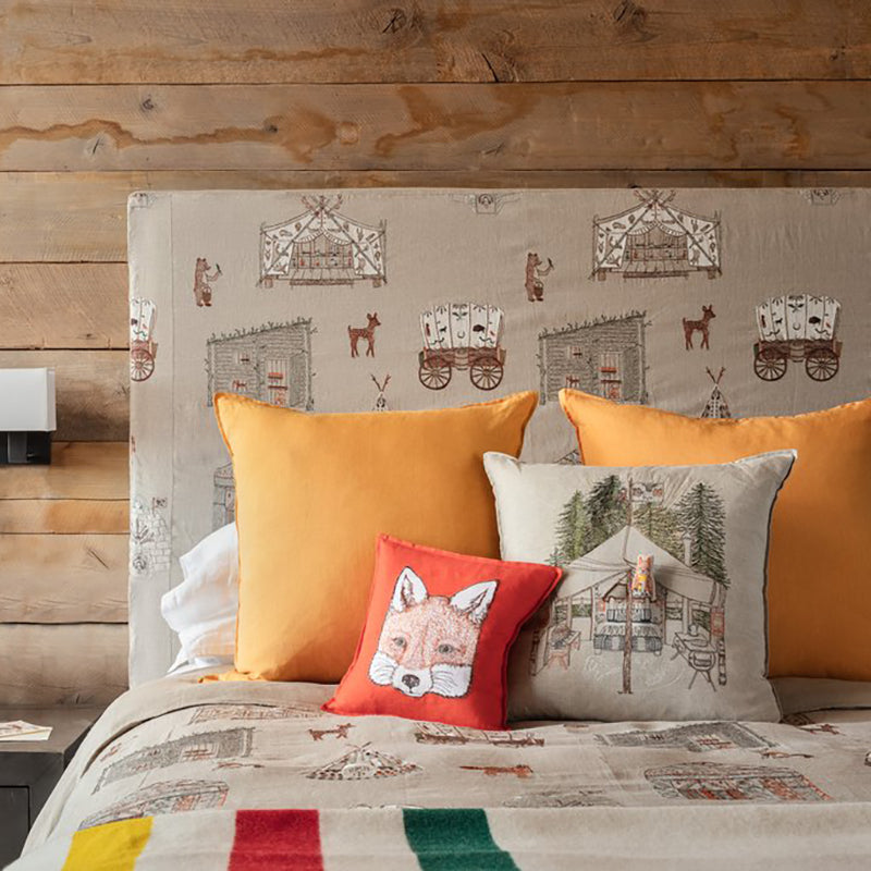 Camper Fox Pocket Pillow