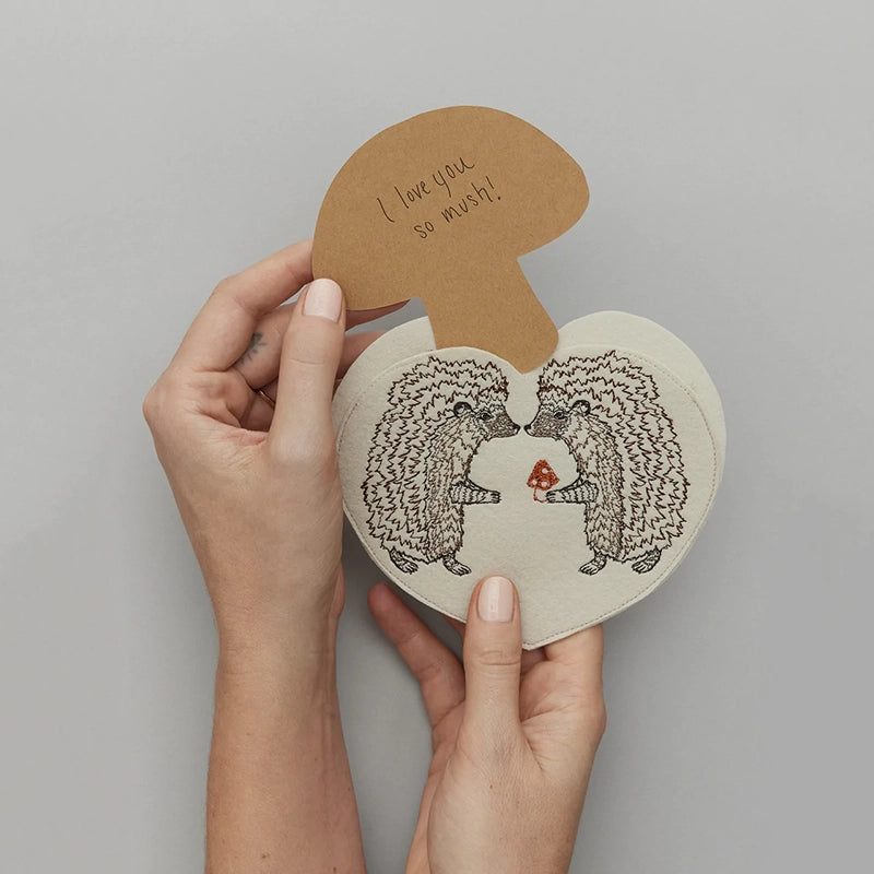Hedgehog Love Felt Envelope