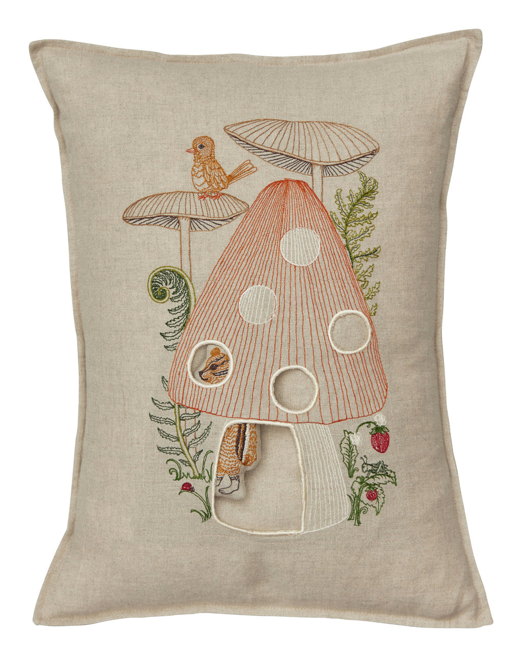 Mushroom House Pocket Pillow