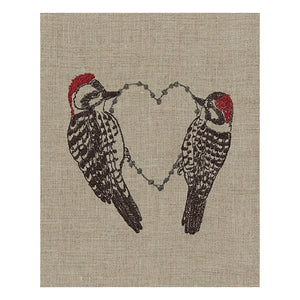 Woodpecker Love Tea Towel