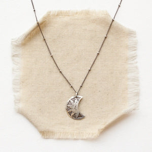Pakal Silver Moon Necklace