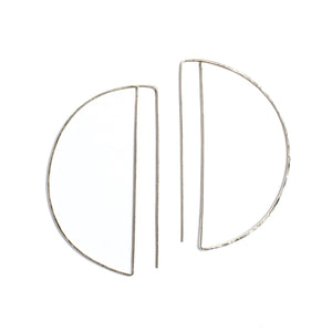 Small Deco Hoops (Sterling)