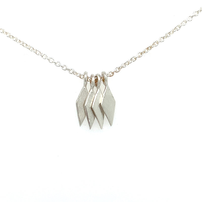 Four "Diamond" Charm Necklace