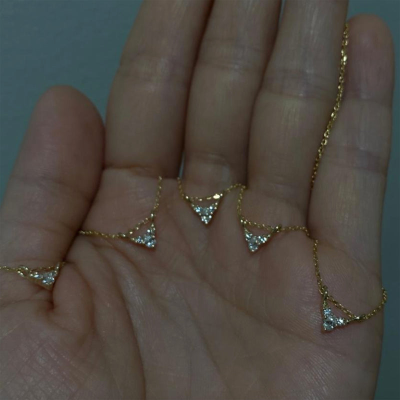 14k Diamond Peak Necklace