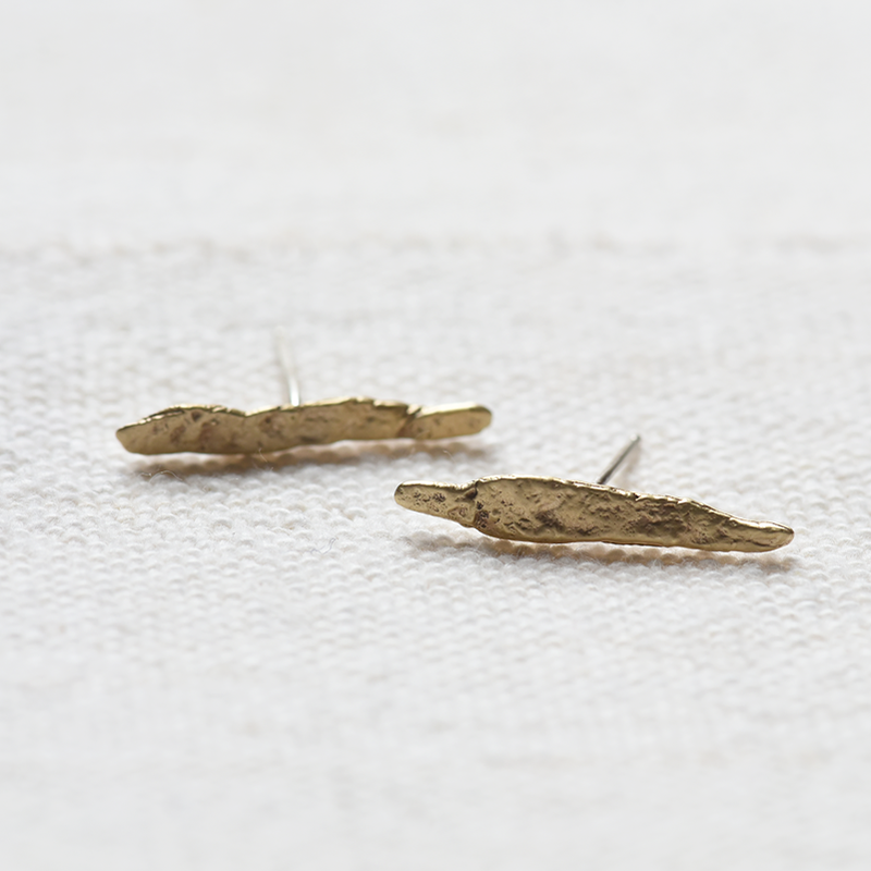 Driftwood Shank Studs (Brass)