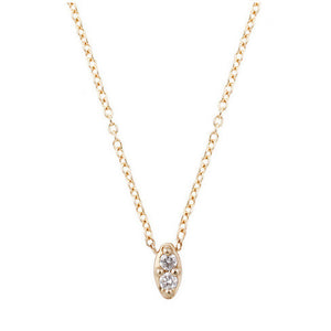 14K Duet White Diamond Necklace - KESTREL