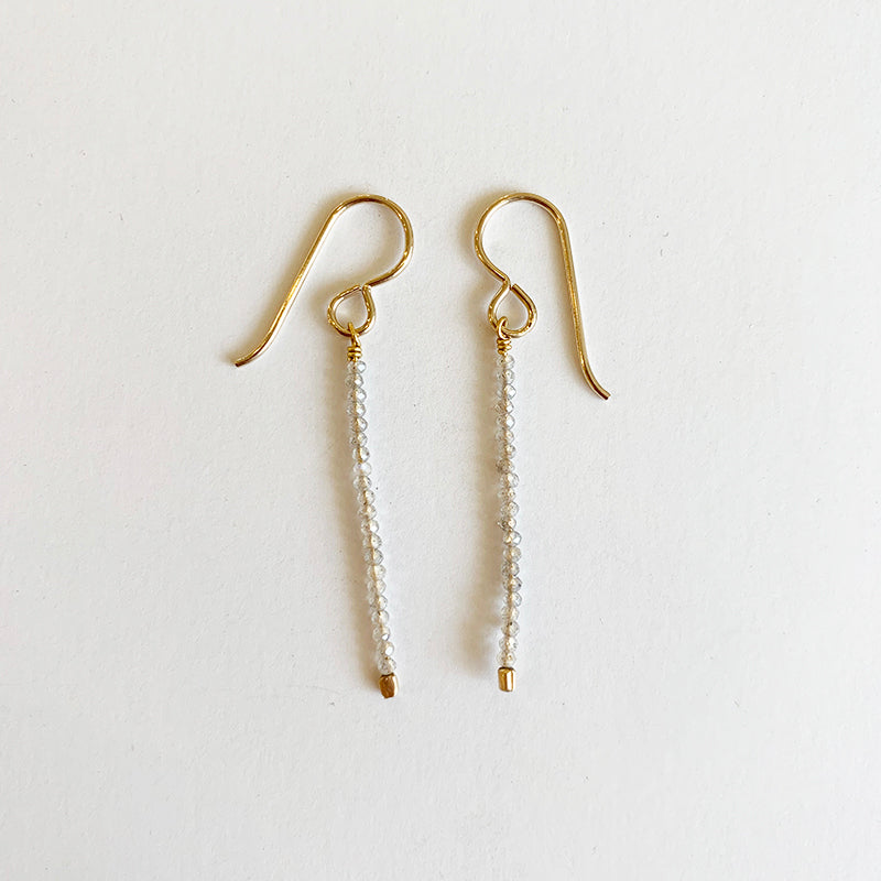 Beaded Labradorite Elegance Earrings