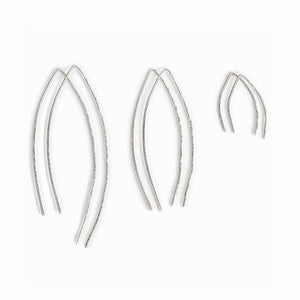 Wishbone Threader Earrings - Silver
