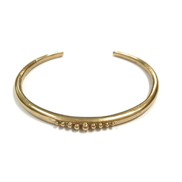 Brass Ella Cuff 9 Brass Dot
